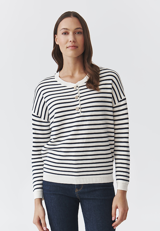 CASUAL LADIES' CROSS-STRIPED JUMPER — FANNY 1 CASUAL LADIES' CROSS-STRIPED JUMPER — FANNY 1 MULTIKOLOR 3