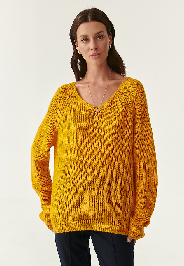 LEKKI SWETER DAMSKI Z WEŁNĄ BAKO LEKKI SWETER DAMSKI Z WEŁNĄ BAKO ŻÓŁTY 4