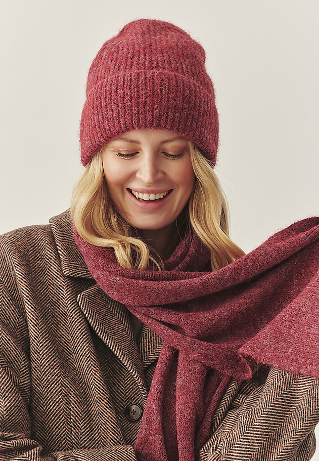 SCARF WITH WOOL BLEND - STORIV SCARF WITH WOOL BLEND - STORIV RED 1