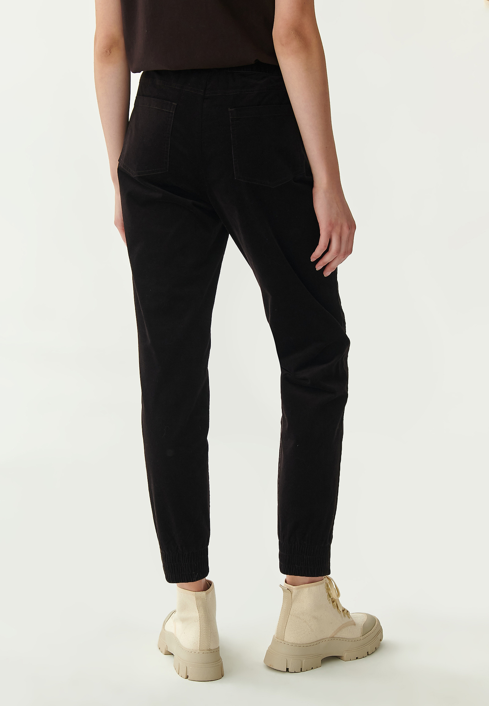 LADIES' MICRO CORDUROY JOGGERS WIKORA LADIES' MICRO CORDUROY JOGGERS WIKORA BROWN 81012