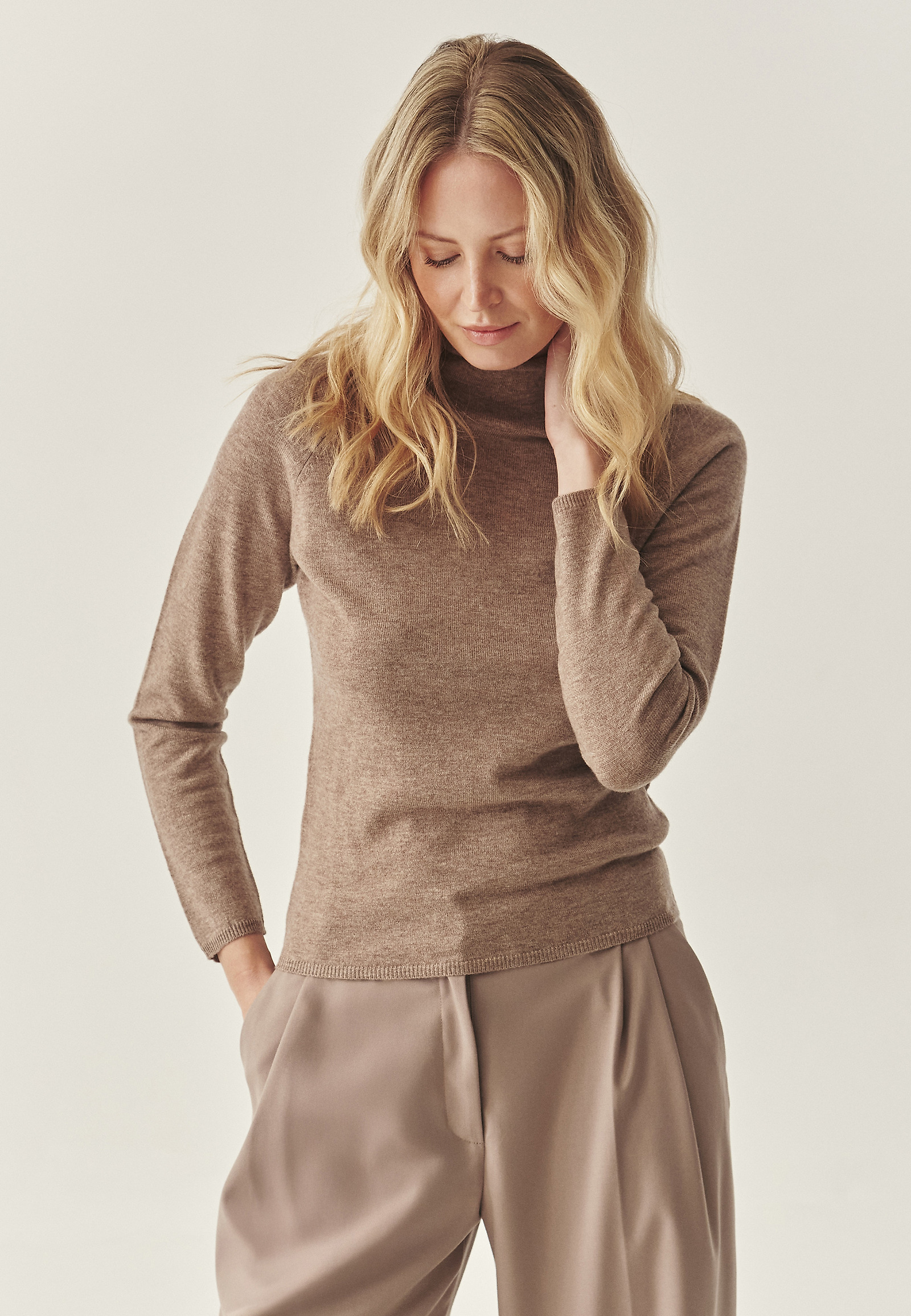 MULESING-FREE WOOL GOLF - MONROE MULESING-FREE WOOL GOLF - MONROE BEIGE 117436