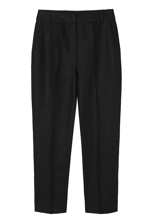 STYLOWE LNIANE SPODNIE DAMSKIE - LANKA 1 STYLOWE LNIANE SPODNIE DAMSKIE - LANKA 1 CZARNY 4