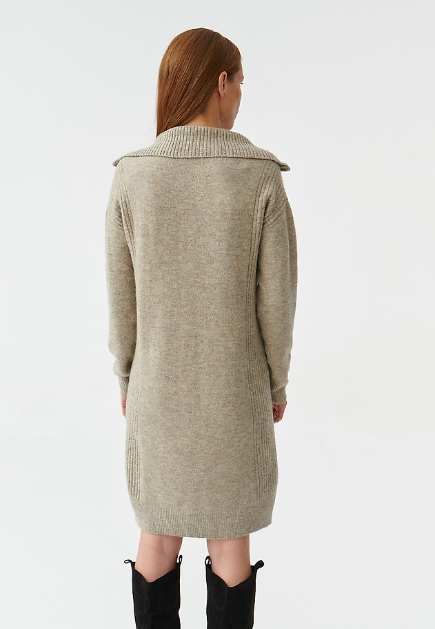 LADIES’ DRESS WITH A ZIPPER ICAFI LADIES’ DRESS WITH A ZIPPER ICAFI SZARY 3