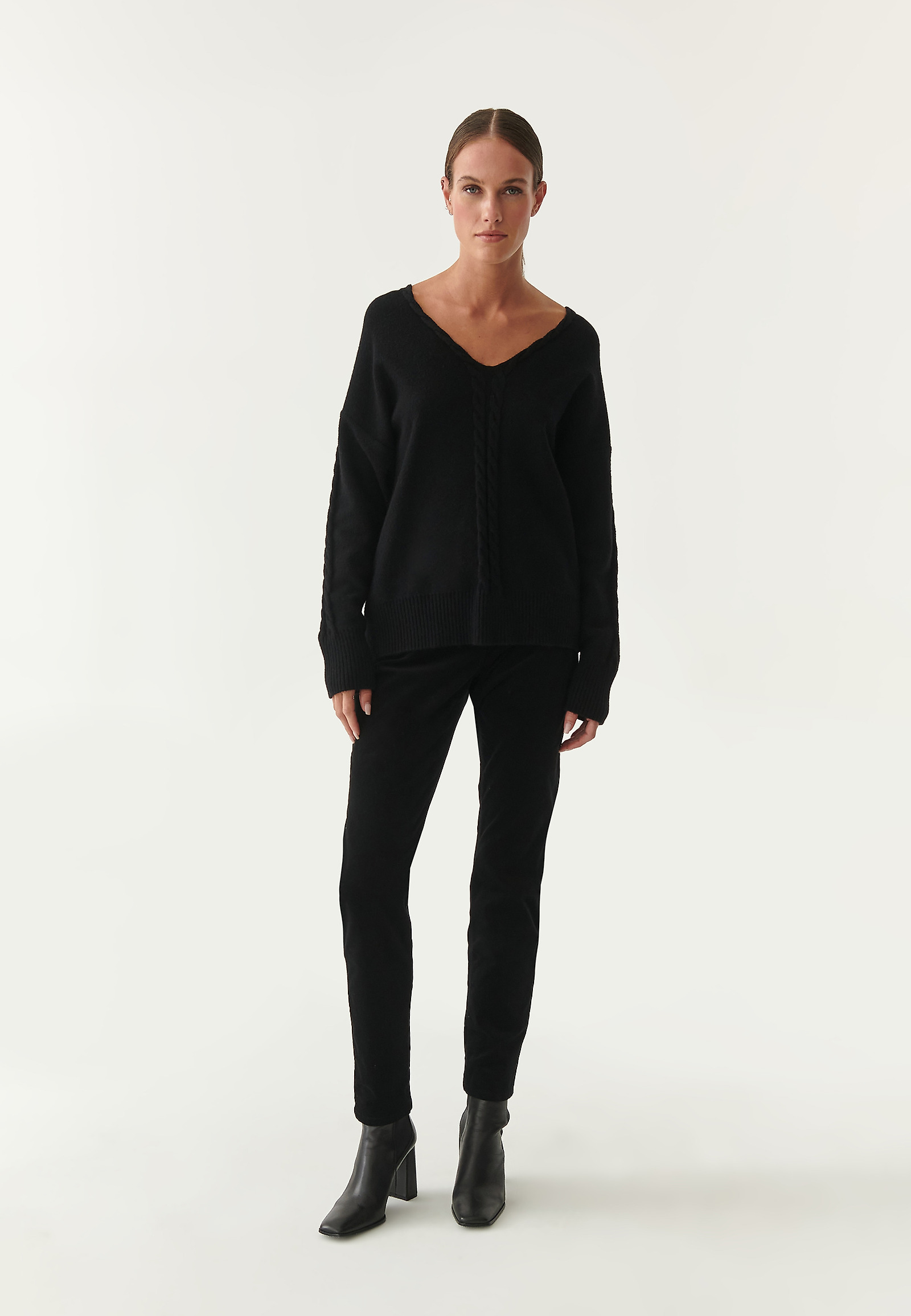 CIENKI SWETER DAMSKI POLI CIENKI SWETER DAMSKI POLI CZARNY 82740