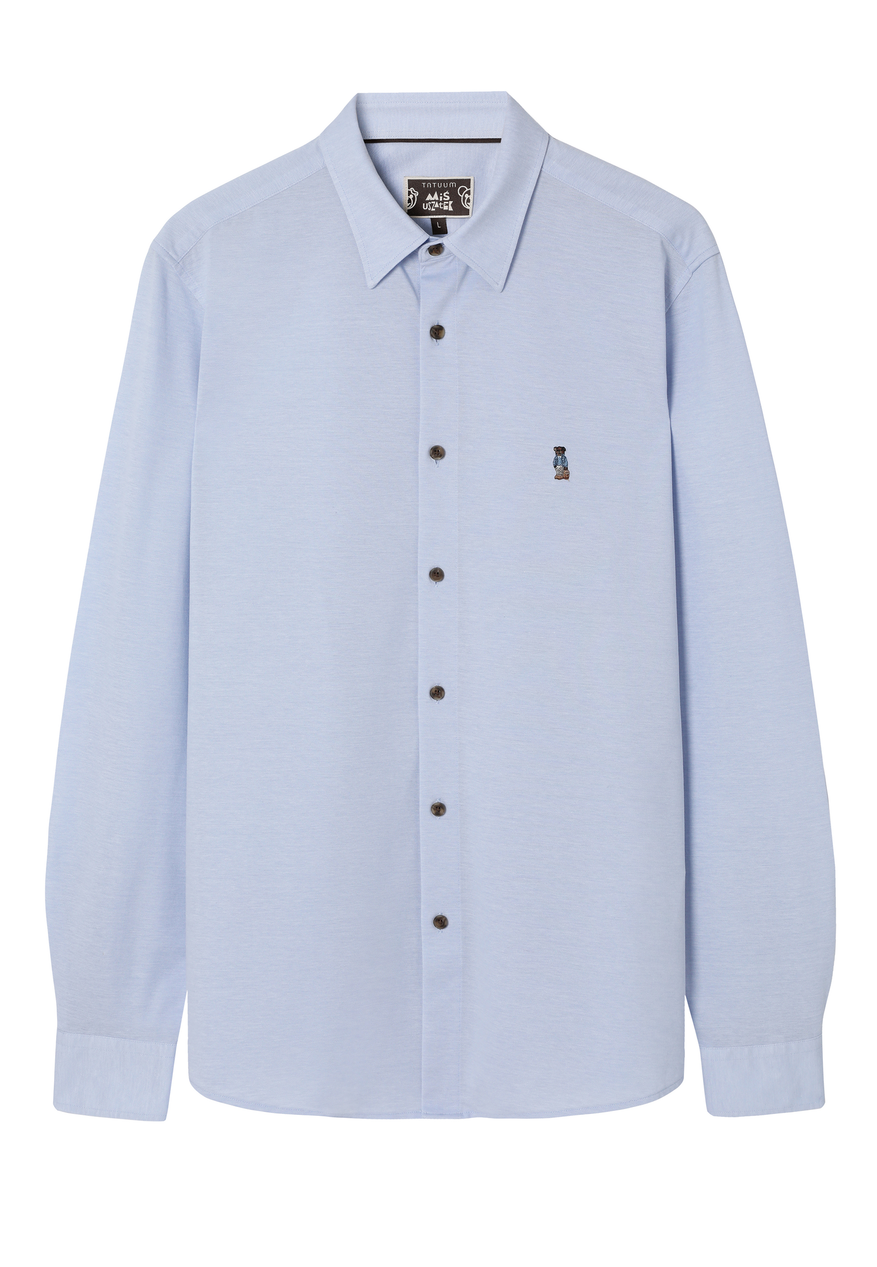 BAWEŁNIANA KOSZULA MĘSKA - MARLO SLIM NIEBIESKI 2