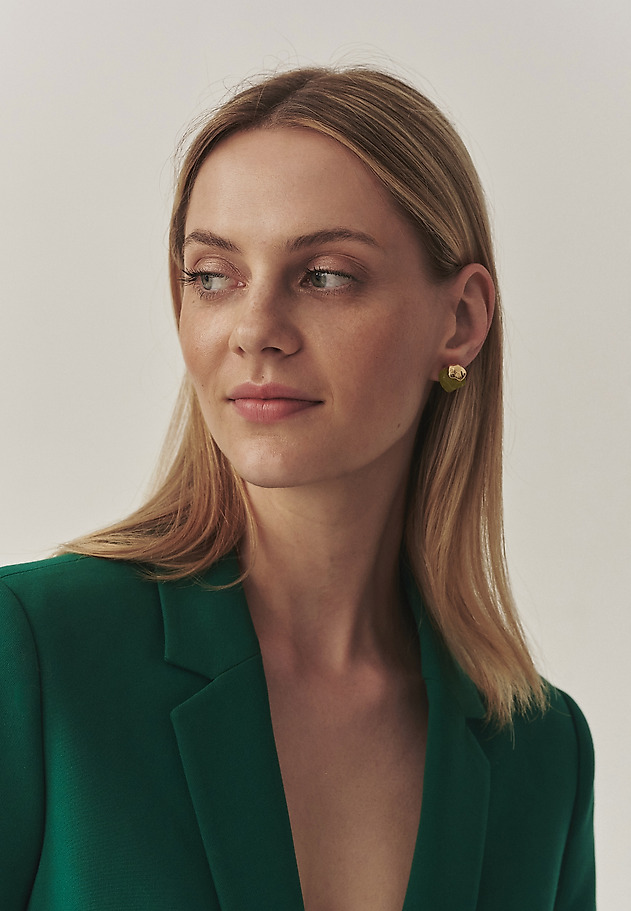 DELICATE RESIN EARRINGS - EDDALIANO DELICATE RESIN EARRINGS - EDDALIANO GREEN 1