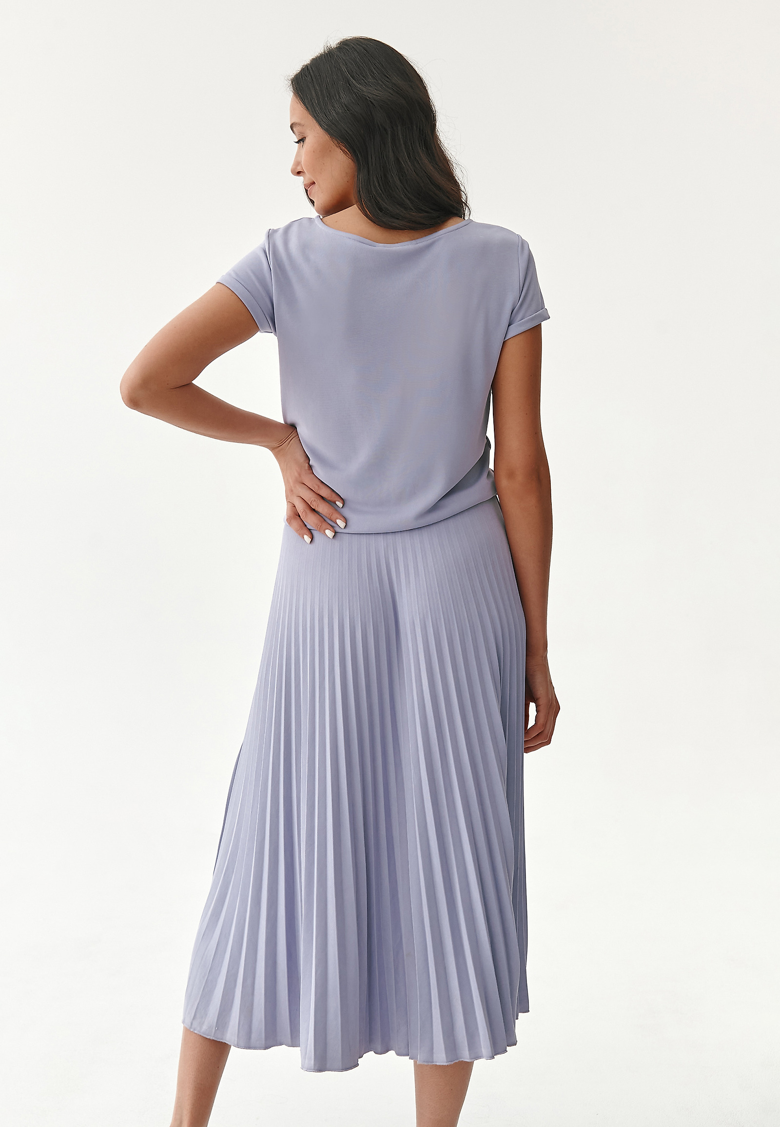 PLEATED LADIES' DRESS JAKOMANE PLEATED LADIES' DRESS JAKOMANE PURPLE 80681