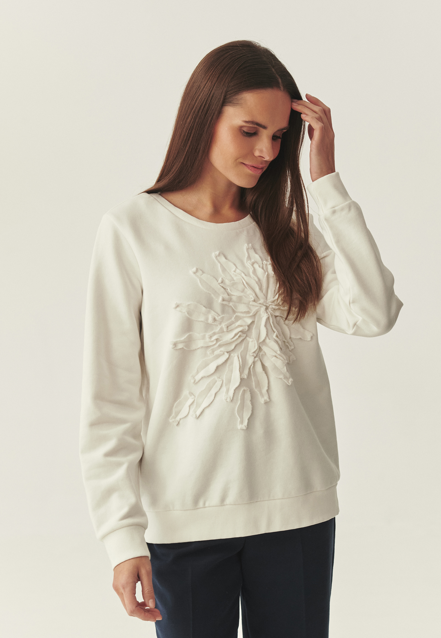 CASUALOWA WZORZYSTA BLUZA- ELTER BIAŁY 2