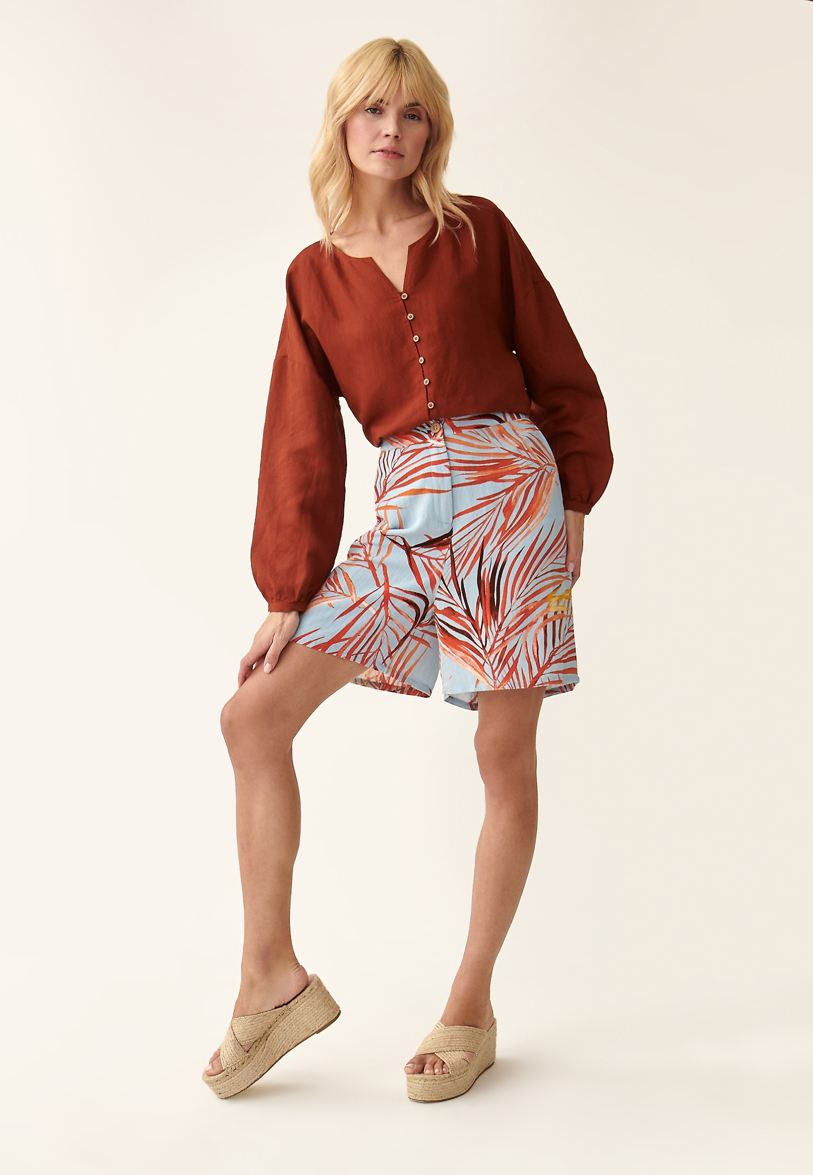 LADIES' PRINTED SHORTS SZORI LADIES' PRINTED SHORTS SZORI MULTICOLOR 88334