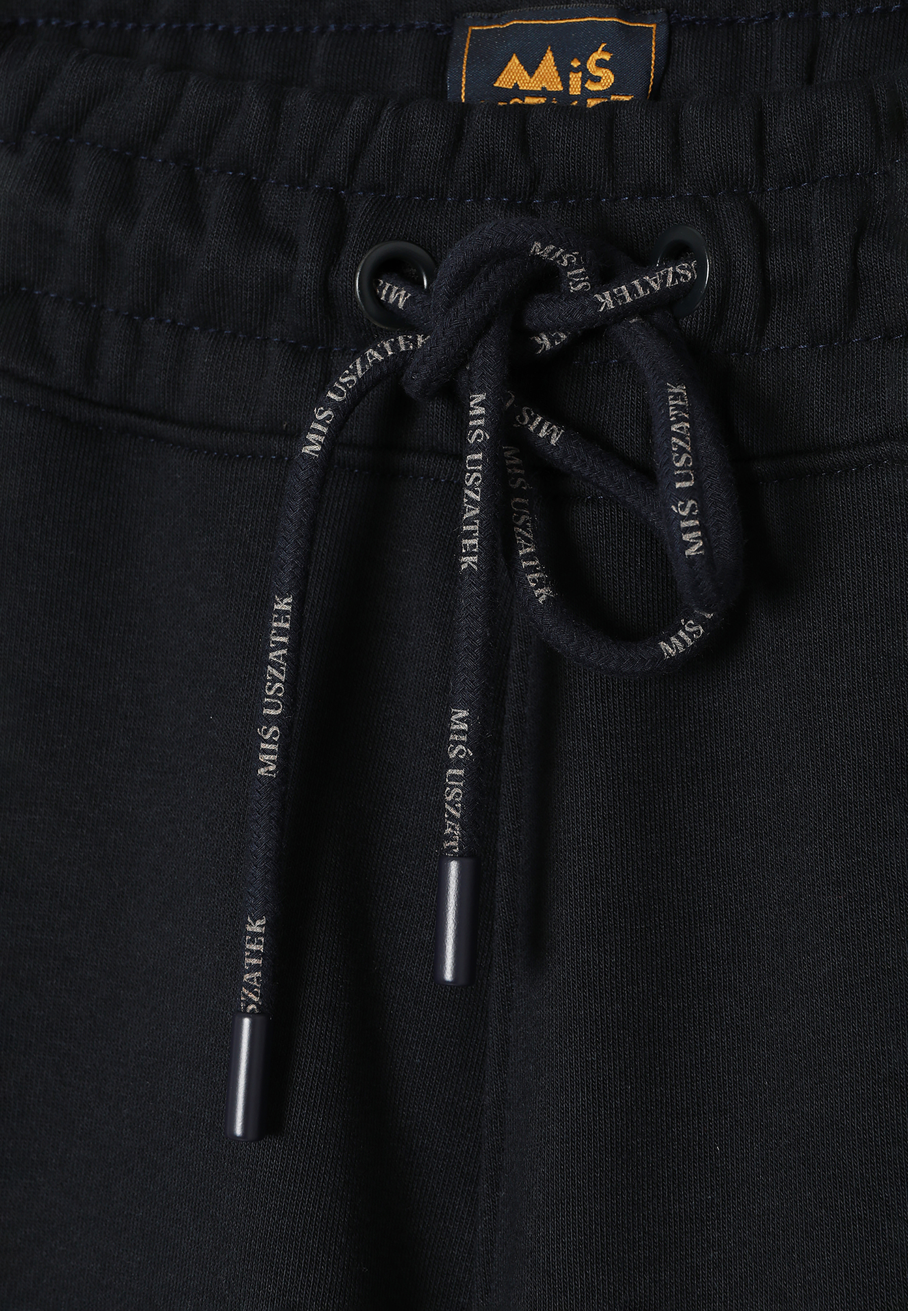 DZIANINOWE SPODNIE MĘSKIE O DRESOWYM KROJU — ALBERTO GRANATOWY 2