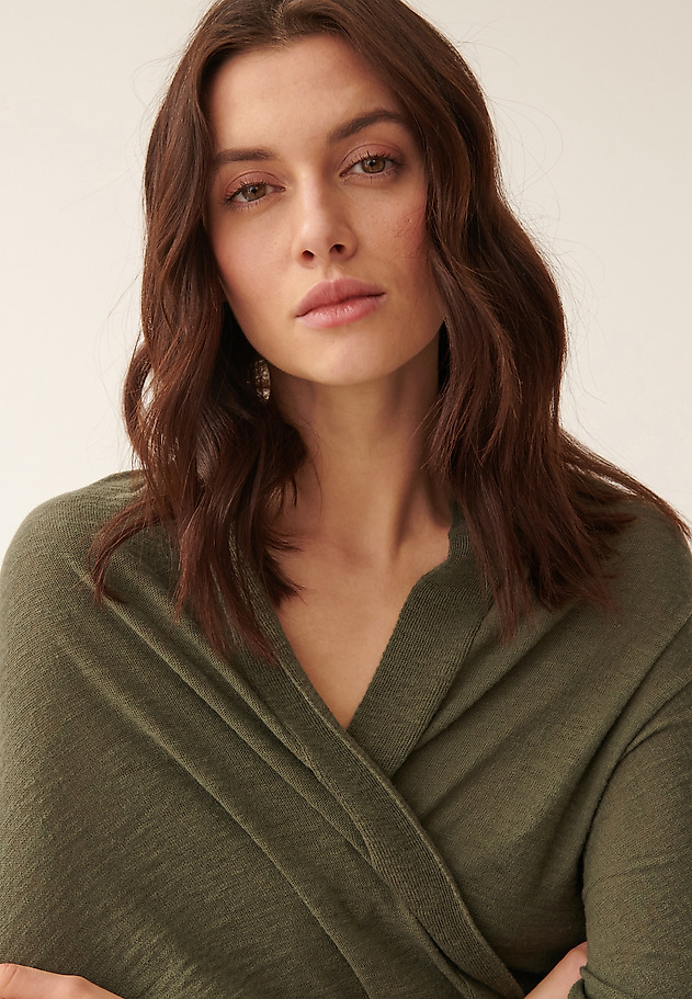 VOLNÝ SVETR BEZ ZAPÍNÁNÍ FRU VOLNÝ SVETR BEZ ZAPÍNÁNÍ FRU KHAKI 1