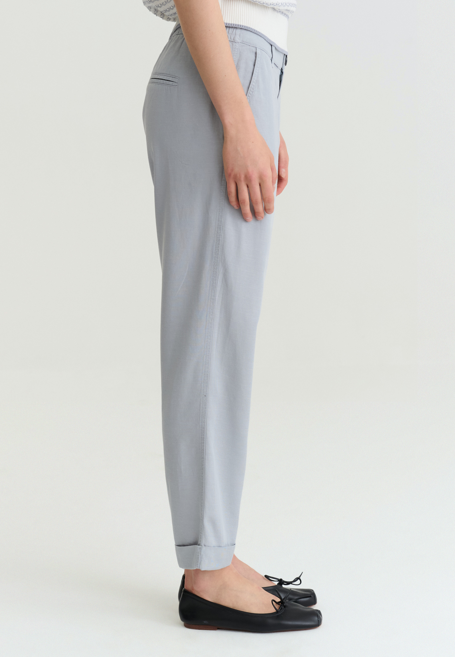 WOVEN TROUSERS WITH LYOCELL - SEREMIO 1