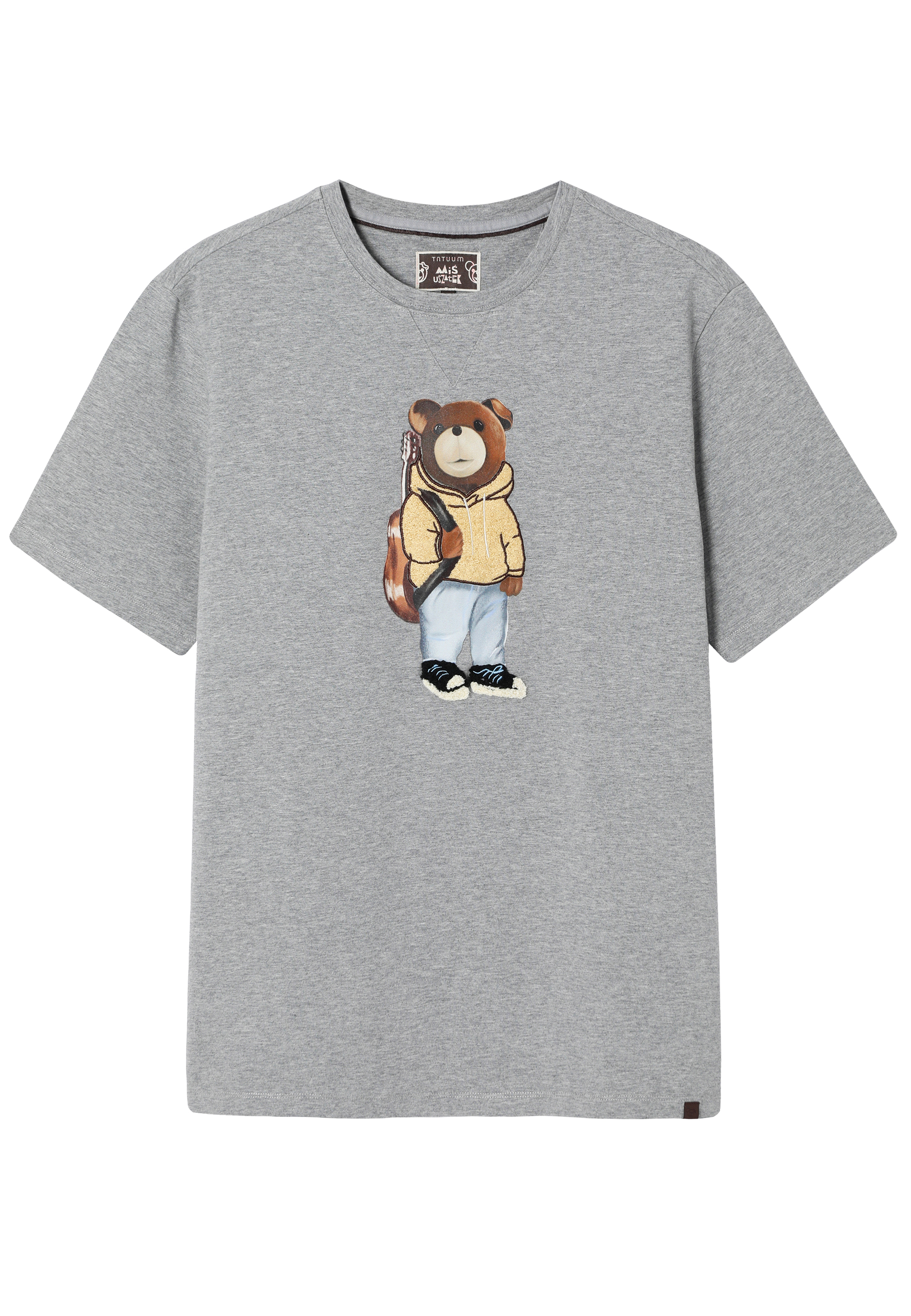 KLASYCZNY T-SHIRT Z BAJKOWYM WZOREM - FRANKO SZARY 2