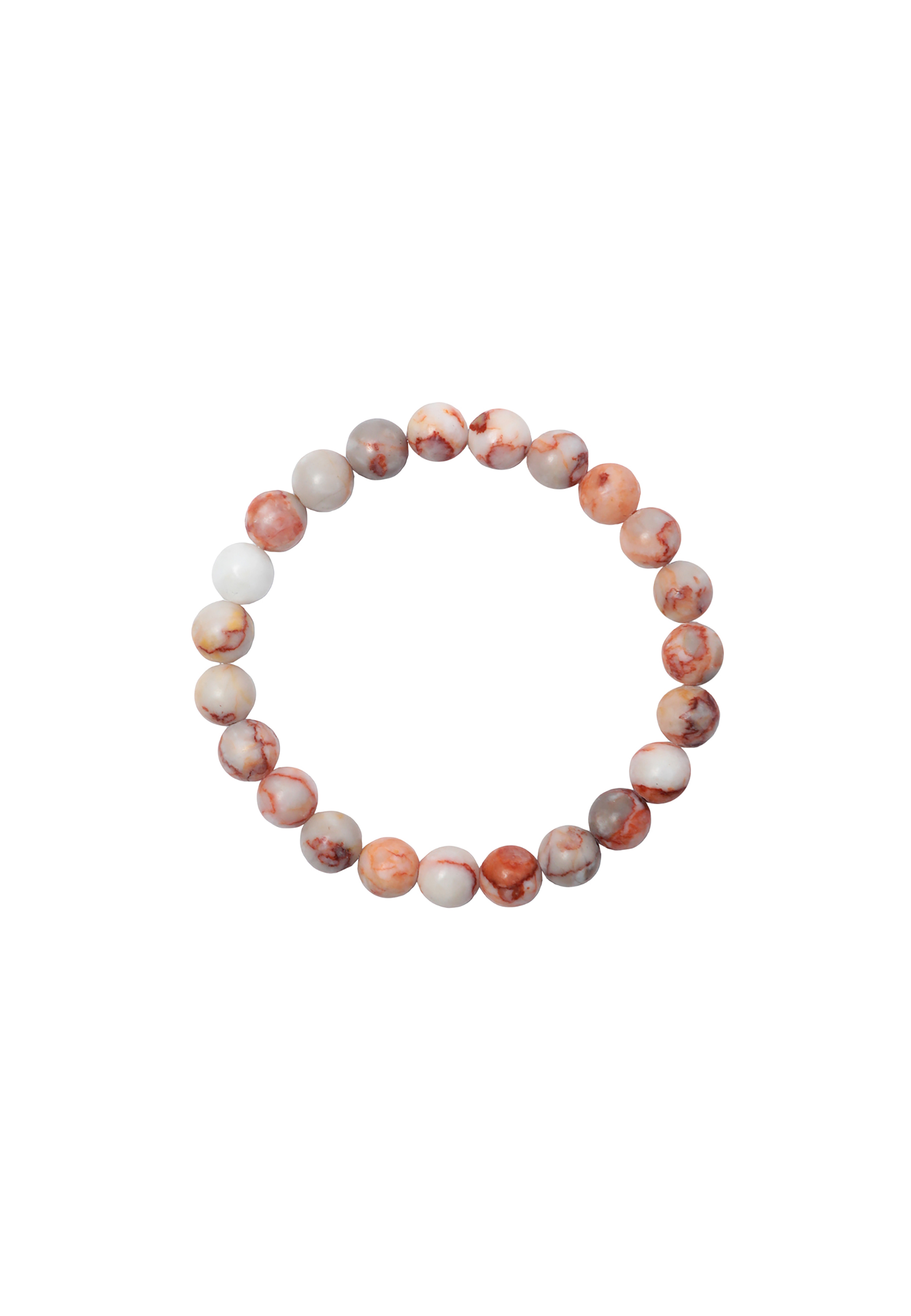 BRANSOLETKA NA GUMCE Z NATURALNYCH JASPISÓW BONI