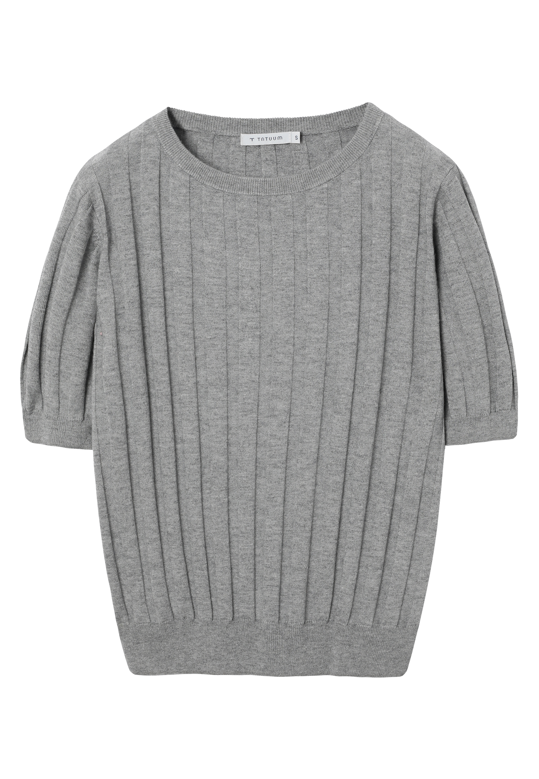 DZIANINOWA BLUZKA Z WEŁNĄ - AKUZ SZARY 2