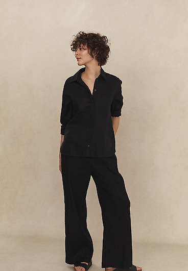 LNIANA KOSZULA O LUŹNYM KROJU - HANNA 1 LNIANA KOSZULA O LUŹNYM KROJU - HANNA 1