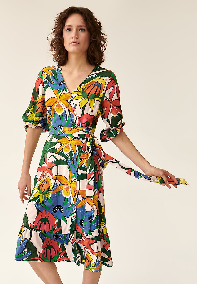 FLORAL ENVELOPE DRESS ESTIMI FLORAL ENVELOPE DRESS ESTIMI MULTIKOLOR 1
