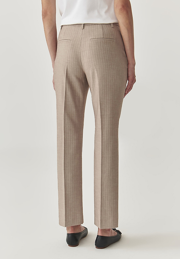CLASSIC LADIES’ TROUSERS IN VERTICAL STRIPES - LATONI CLASSIC LADIES’ TROUSERS IN VERTICAL STRIPES - LATONI BEŻOWY 3