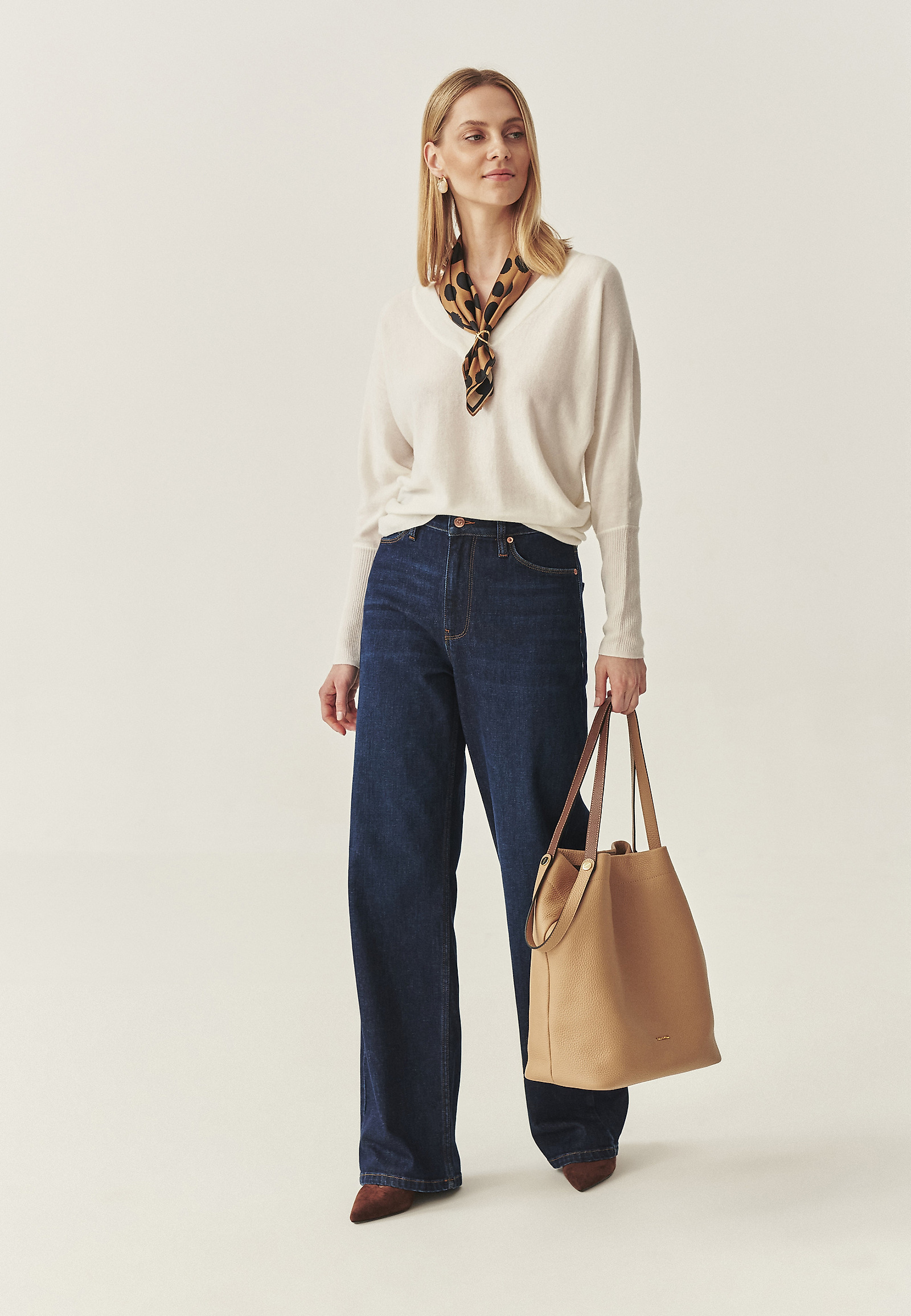 DENIMOWE SPODNIE WIDE LEG - RISO DENIMOWE SPODNIE WIDE LEG - RISO NIEBIESKI 114686