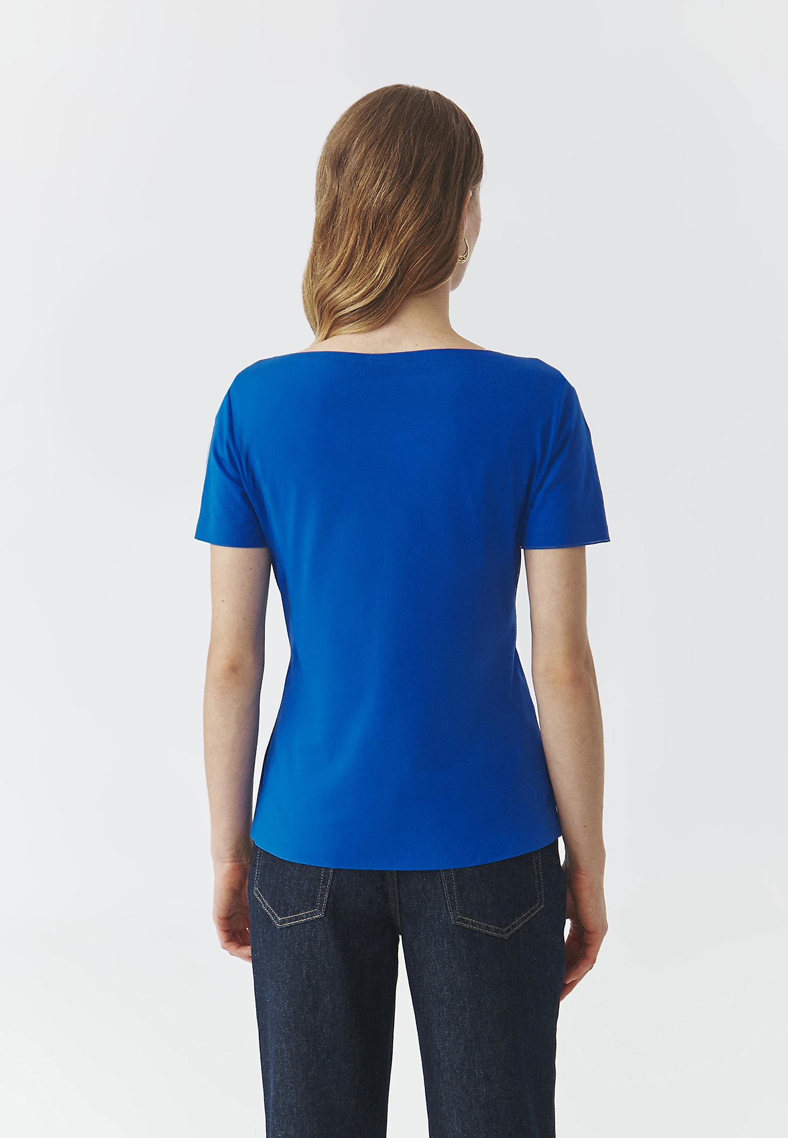 KLASIČNA BLUZA S KRATKIMI ROKAVI - MIKAJA KLASIČNA BLUZA S KRATKIMI ROKAVI - MIKAJA MODRA 107925