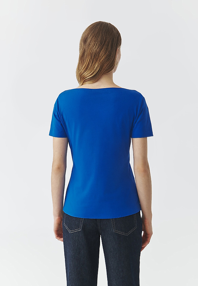 KLASIČNA BLUZA S KRATKIMI ROKAVI - MIKAJA KLASIČNA BLUZA S KRATKIMI ROKAVI - MIKAJA MODRA 3