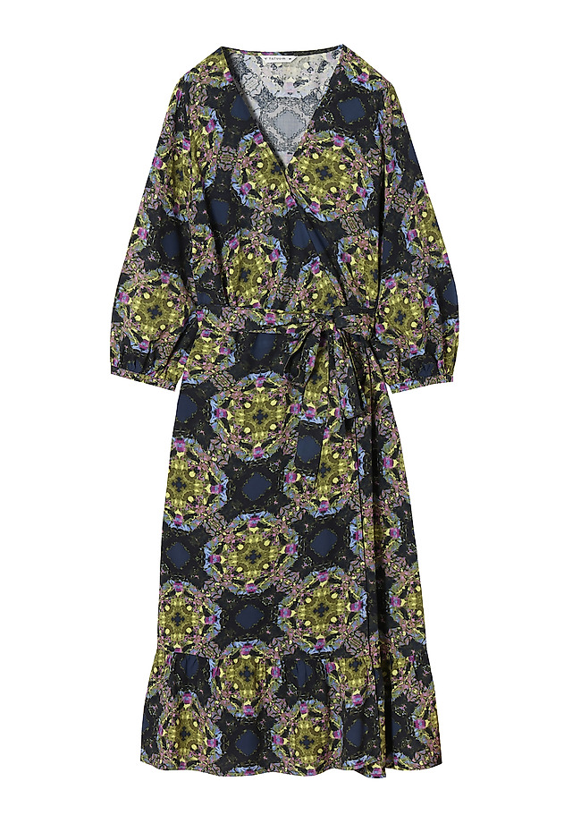 LADIES' WRAP DRESS WITH FRILLS ESTIMI LADIES' WRAP DRESS WITH FRILLS ESTIMI MULTICOLOR 6