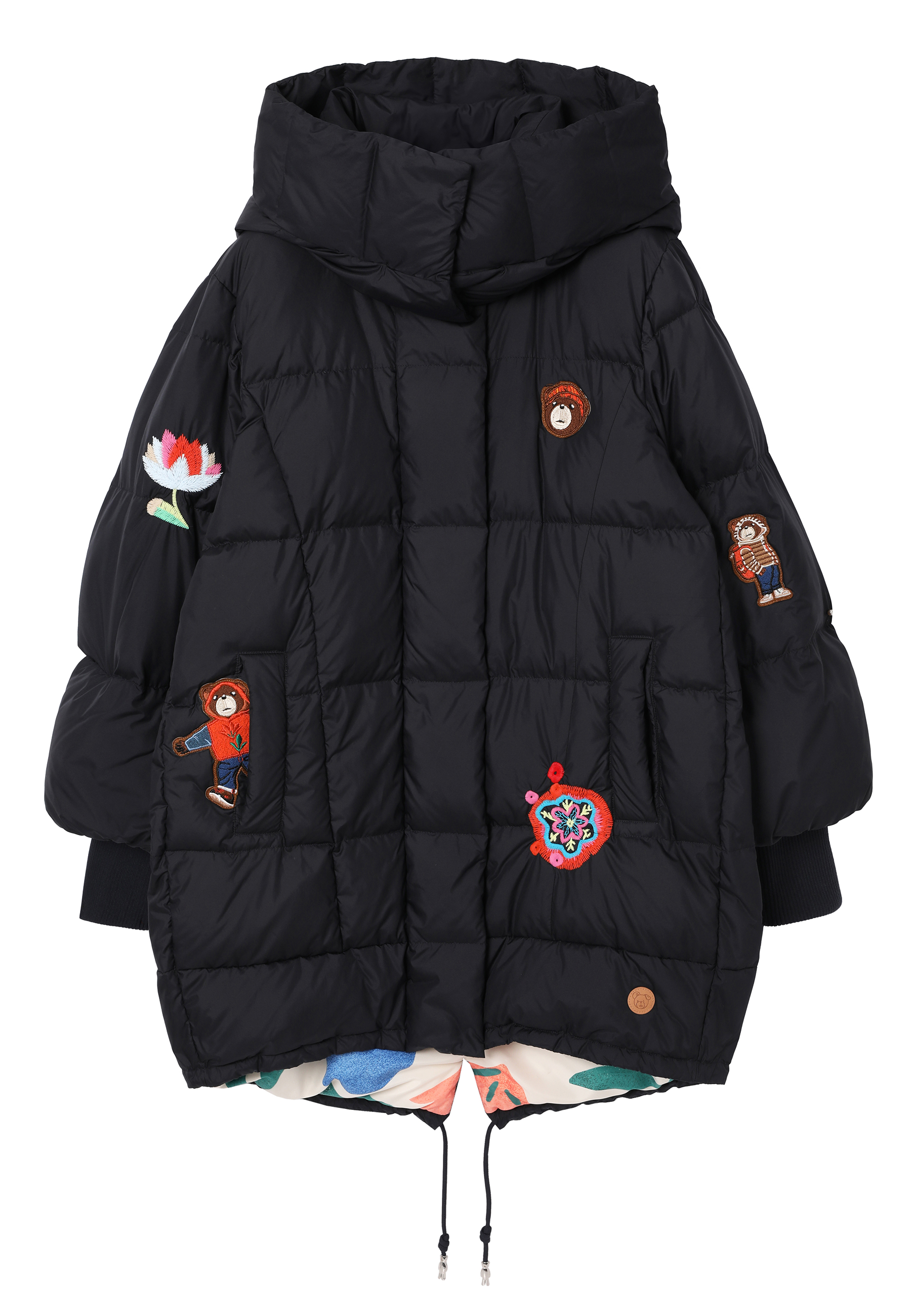 PUCHOWA KURTKA Z MISIEM USZATKIEM - KREZI GRANATOWY 2