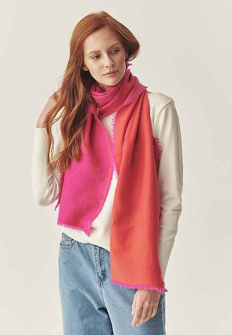 DWUSTRONNY SZALIK Z WEŁNĄ I KASZMIREM - DORIN DWUSTRONNY SZALIK Z WEŁNĄ I KASZMIREM - DORIN