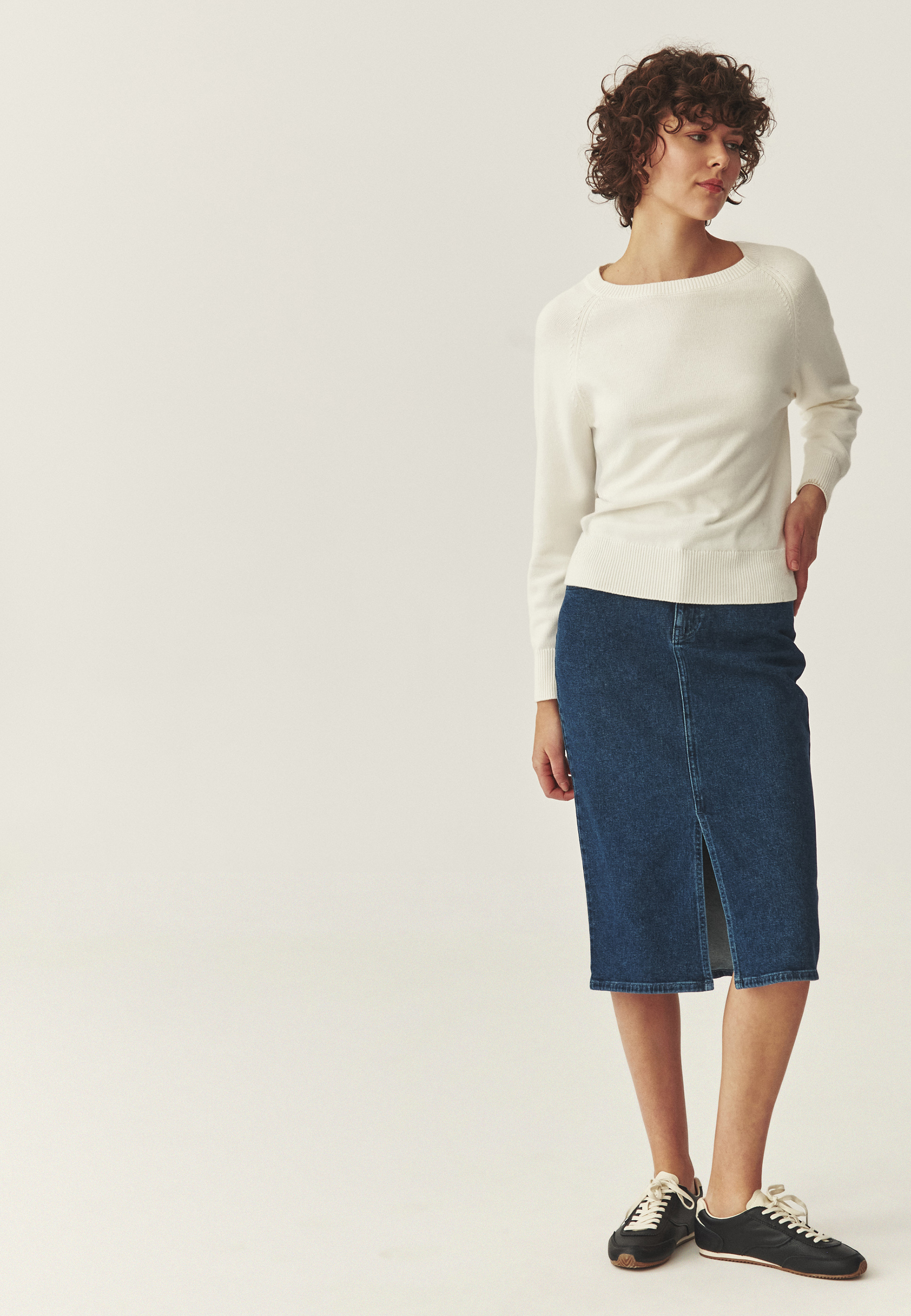 FUSTĂ MIDI DIN DENIM - MEDIANARIA BLEUMARIN 2