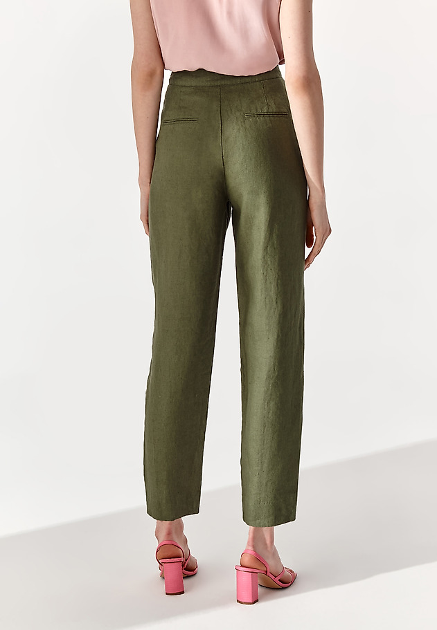 LADIES' LINEN TROUSERS FERA LADIES' LINEN TROUSERS FERA GREEN 3