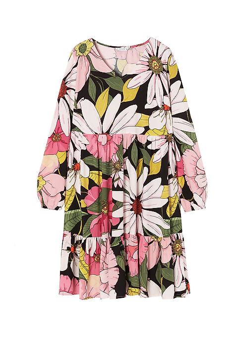 ROCHIE CU VOLANE ÎNFLORATAT MILI MULTICOLOR 2