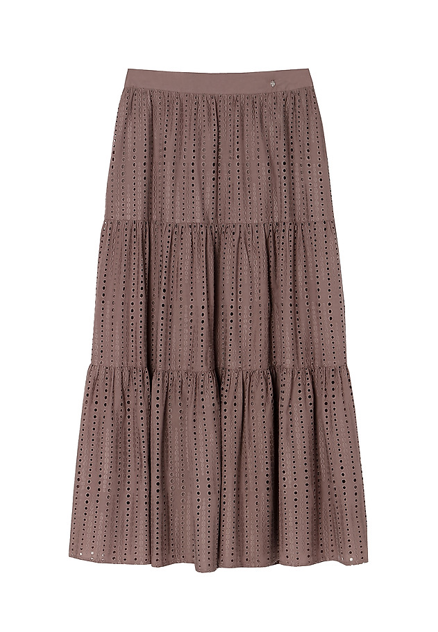 MAXI SKIRT WITH EMBROIDERY CHIKA MAXI SKIRT WITH EMBROIDERY CHIKA BRĄZOWY 4