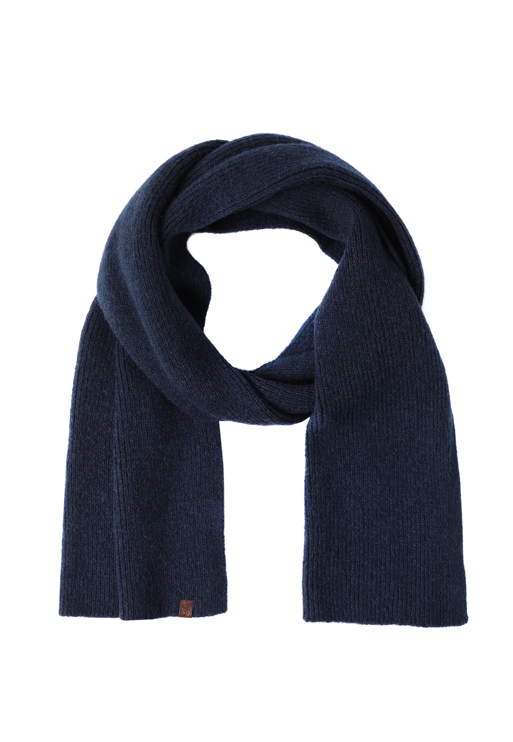 KLASYCZNY SZALIK Z DOMIESZKĄ WEŁNY - VELORE GRANATOWY 2