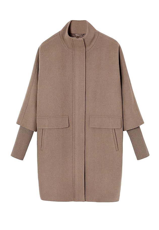 TKANINOWY PŁASZCZ DAMSKI OVERSIZE - IWANA TKANINOWY PŁASZCZ DAMSKI OVERSIZE - IWANA BEŻOWY 7
