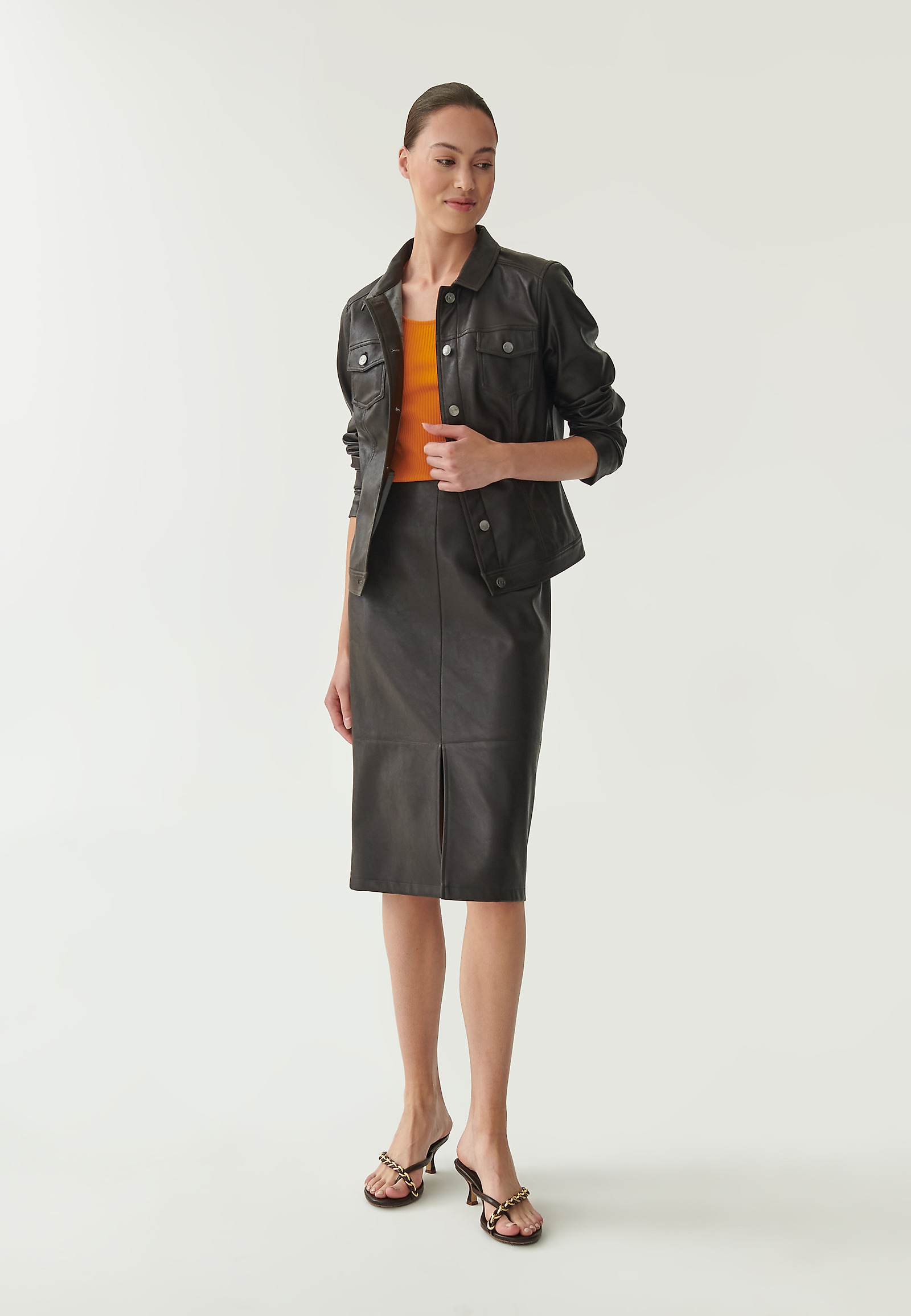 LADIES' FITTED SKIRT ZAMOA LADIES' FITTED SKIRT ZAMOA BROWN 81045
