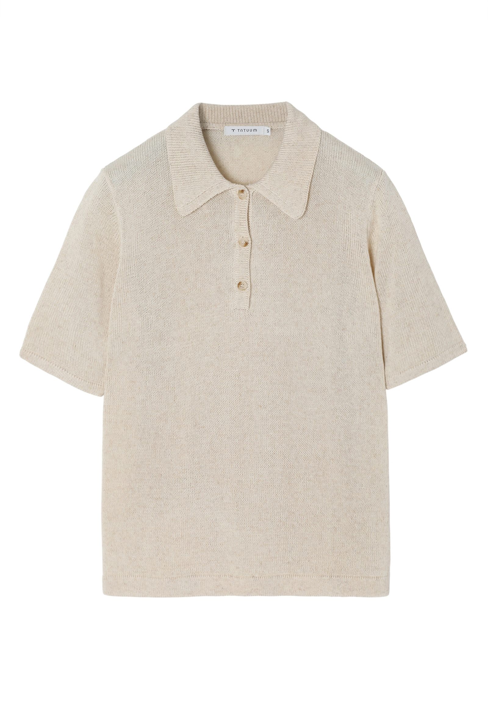 KNITTED BLOUSE WITH LYOCELL AND LINEN — HILDA KNITTED BLOUSE WITH LYOCELL AND LINEN — HILDA BEIGE 105443