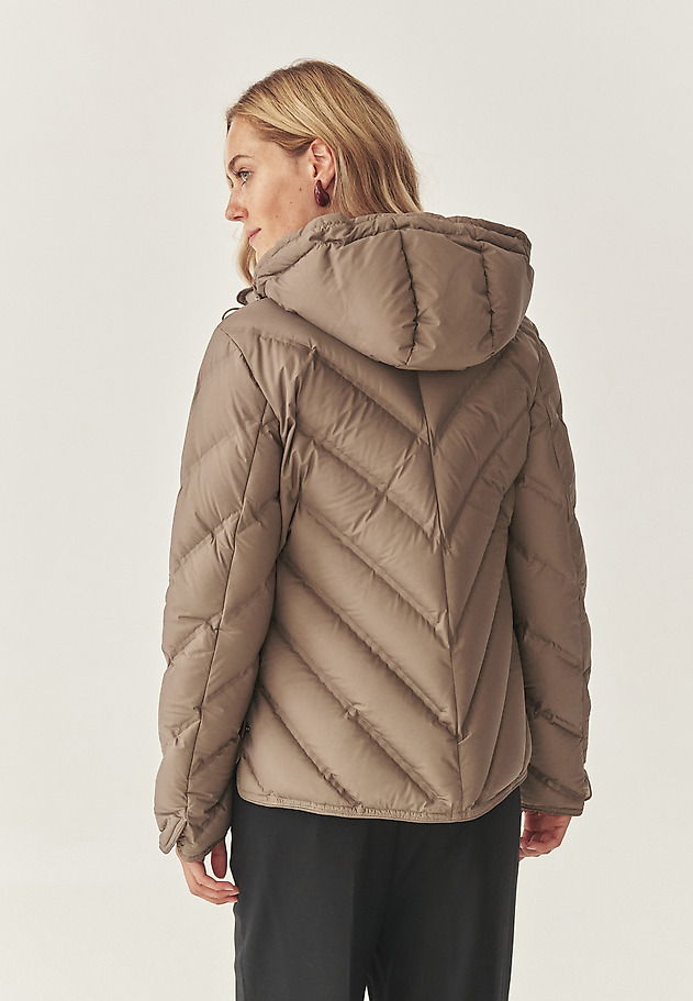 DOWN JACKET WITH STAND-UP COLLAR - MARANTINAKA DOWN JACKET WITH STAND-UP COLLAR - MARANTINAKA BEIGE 4