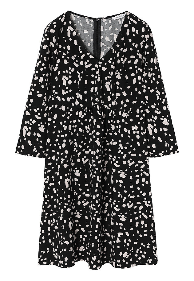 LADIES’ PATTERNED DRESS WITH V-SHAPED NECKLINE - NERTO LADIES’ PATTERNED DRESS WITH V-SHAPED NECKLINE - NERTO MULTIKOLOR 8