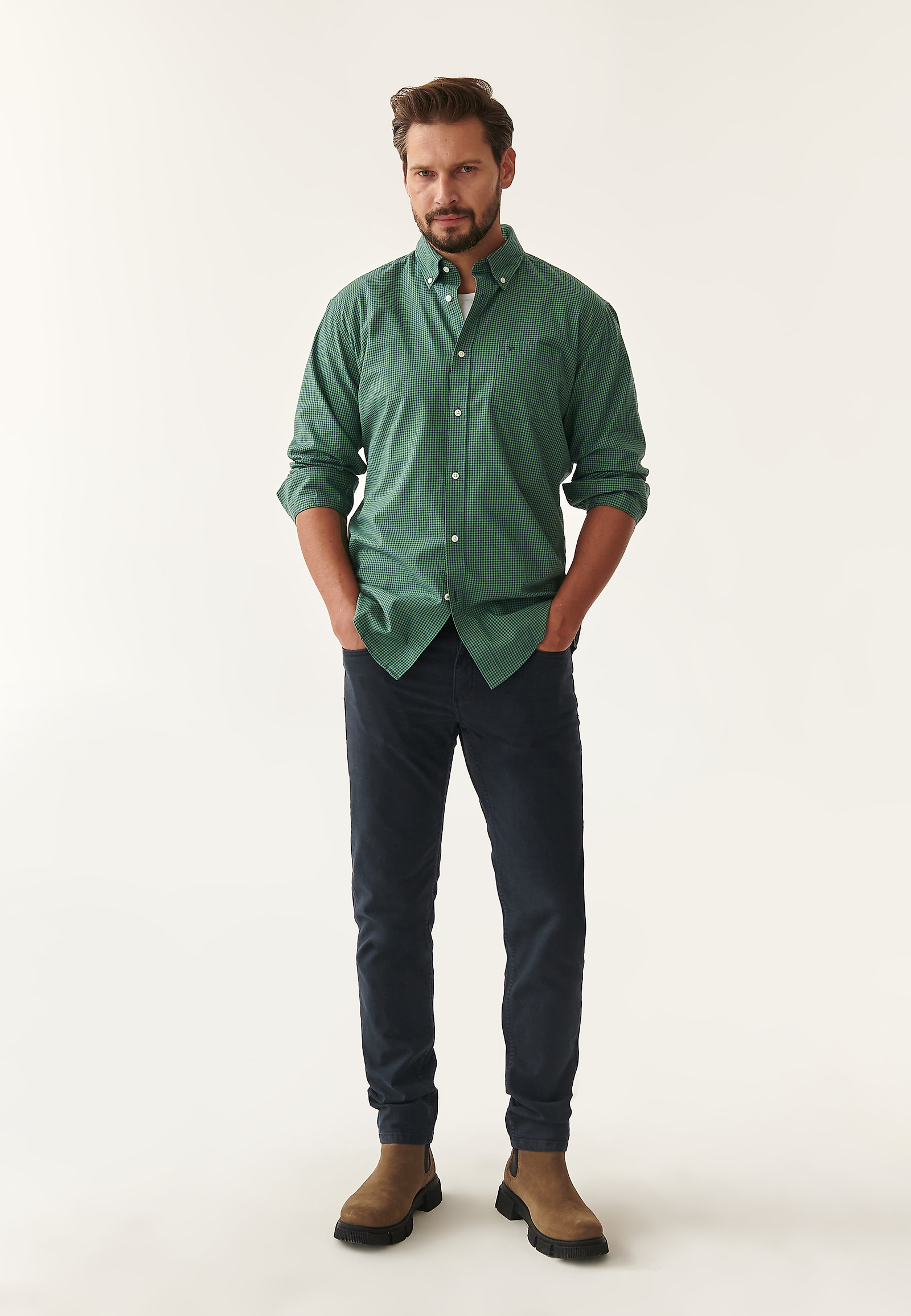 KOSZULA MĘSKA CHARLES 2 CLASSIC KOSZULA MĘSKA CHARLES 2 CLASSIC ZIELONY 84268