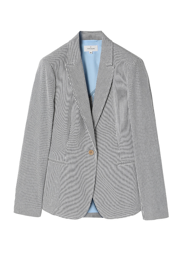 STRIPED FABRIC SINGLE-BREASTED JACKET - KAREMA 3 STRIPED FABRIC SINGLE-BREASTED JACKET - KAREMA 3 MULTIKOLOR 6