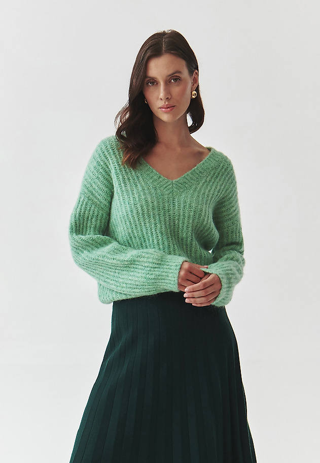 LADIES' JUMPER WITH A CREW NECKLINE — ASPEN LADIES' JUMPER WITH A CREW NECKLINE — ASPEN ZIELONY 6
