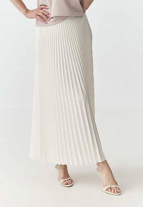 PLEATED SKIRT — MIRAMA 5 ECRU 2
