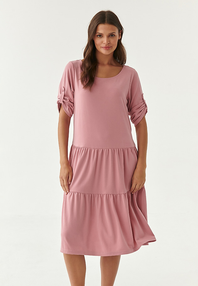 MINI DRESS WITH A FRILL RIKSONA 1 MINI DRESS WITH A FRILL RIKSONA 1 RÓŻOWY 3