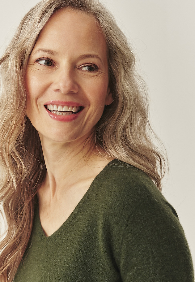 CASHMERE JUMPER - ANISTON CASHMERE JUMPER - ANISTON GREEN 1