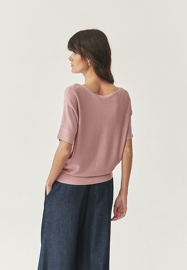 VISCOSE JUMPER IN A RELAXED FIT - SIMONIS VISCOSE JUMPER IN A RELAXED FIT - SIMONIS PINK 2
