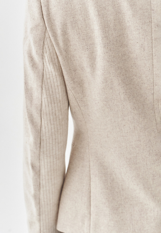 LADIES' FABRIC MELANGE JACKET - SUZIKA LADIES' FABRIC MELANGE JACKET - SUZIKA BEŻOWY 6
