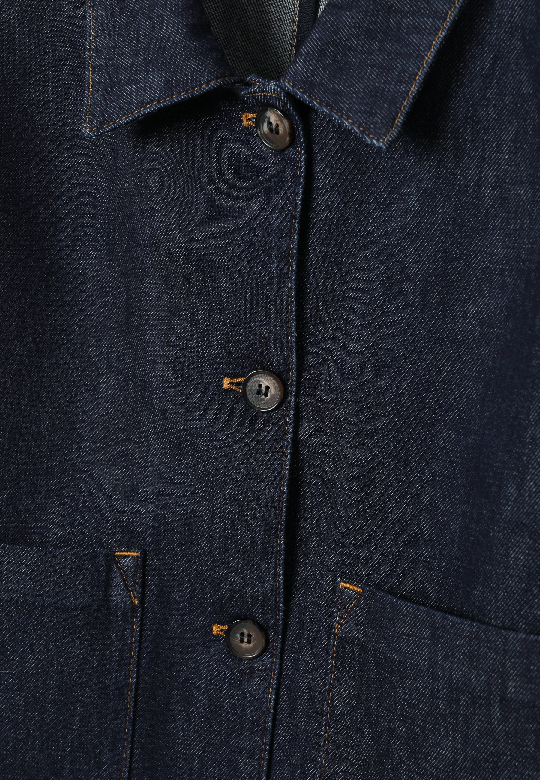 DENIMOWA KURTKA O PUDEŁKOWYM KROJU - BOXA GRANATOWY 2