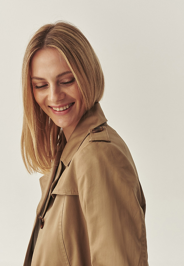 COTTON TRENCH COAT - RIVA COTTON TRENCH COAT - RIVA BEIGE 6