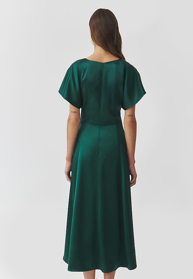LADIES' SATIN WOVEN DRESS — OTESSANA LADIES' SATIN WOVEN DRESS — OTESSANA ZIELONY 3