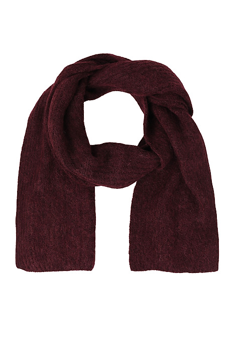 KLASYCZNY SZALIK Z WEŁNĄ I ALPAKĄ - ROSSIN CZERWONY 2